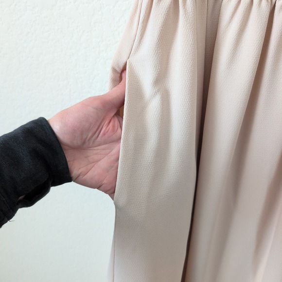 Hill House Home Nap Dress Smocked Maxi Dress Beige L Pockets Minimalist Neutral - Picture 6 of 11